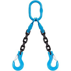 Yoke 5/8"x9' Type ADOS Adjustable 2-Leg Grade 100 Chain Sling (39,100 lbs WLL)