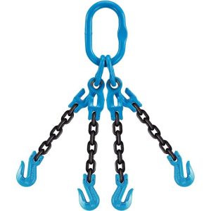 Yoke 5/8"x8' Type AQOG Adjustable 4-Leg Grade 100 Chain Sling (58,700 lbs WLL)
