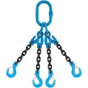 Yoke 5/8"x9' Type AQOS Adjustable 4-Leg Grade 100 Chain Sling (58,700 lbs WLL)
