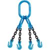 Yoke 5/8"x12' Type QOG 4-Leg Grade 100 Chain Sling (58,700 lbs WLL)