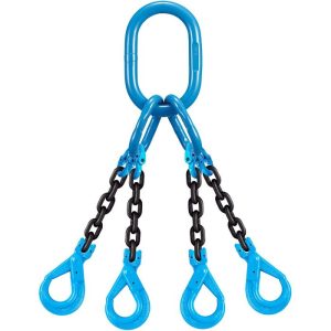 Yoke 9/32"x9' Type QOSL 4-Leg Grade 100 Chain Sling (11,200 lbs WLL)