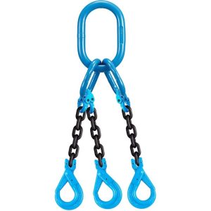 Yoke 9/32"x9' Type TOSL 3-Leg Grade 100 Chain Sling (11,200 lbs WLL)