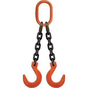 CM 5/8"x14' Type DOF 2-Leg Grade 100 Chain Sling (Foundry Hooks)