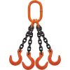 CM 1/2"x12' Type QOF 4-Leg Grade 100 Chain Sling (Foundry Hooks)