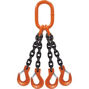 CM 1/2"x10' Type QOS 4-Leg Grade 100 Chain Sling (Sling Hooks)