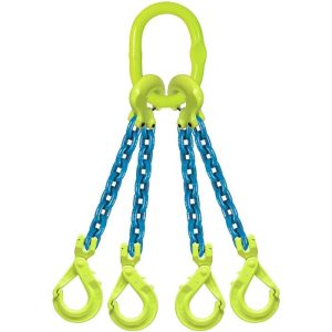 Gunnebo Industries 3/8"x16' Type QOSL 4-Leg Grade 100 Chain Sling (22,900 lbs WLL)