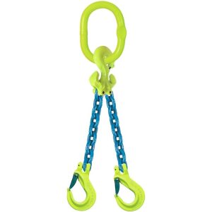 GrabiQ 1/2"x11' Type TG2-EGKN 2-Leg Adjustable Grade 100 Chain Sling (26,000 lbs WLL)