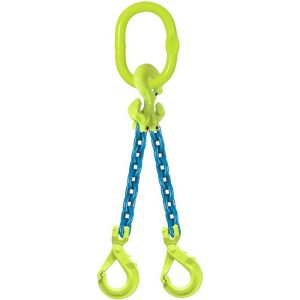 GrabiQ 1/2"x12' Type TG2-GBK 2-Leg Adjustable Grade 100 Chain Sling (26,000 lbs WLL)