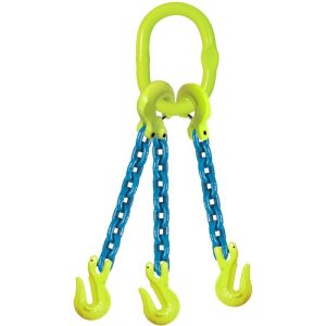 Gunnebo Industries 6mmx5' Type TOG 3-Leg Grade 100 Chain Sling (8400 lbs WLL)