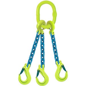 Gunnebo Industries 6mmx9' Type TOS 3-Leg Grade 100 Chain Sling (8400 lbs WLL)
