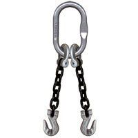 Crosby 1/2"x13' Type DOG 2-Leg Grade 100 Chain Sling (Grab Hooks)