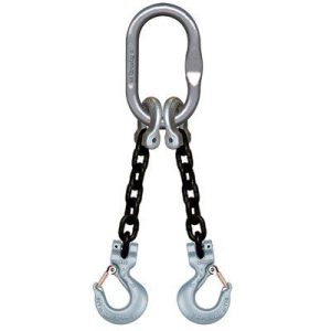 Crosby 1/2"x10' Type DOS 2-Leg Grade 100 Chain Sling (Sling Hooks)