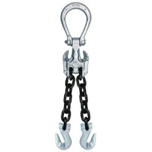 Crosby 1/4"x10' Type EDOG Adjustable 2-Leg Grade100 Chain Sling (Grab Hooks)