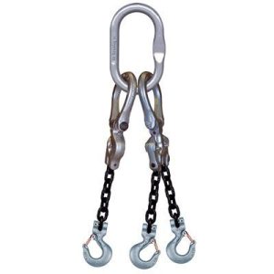 Crosby 1/4"x10' Type ETOS Adjustable 3-Leg Grade100 Chain Sling (Sling Hooks)