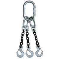 Crosby 1/2"x10' Type TOS 3-Leg Grade 100 Chain Sling (Sling Hooks)