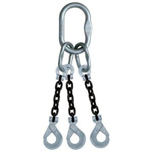 Crosby 1/2"x10' Type TOSL 3-Leg Grade 100 Chain Sling (Self-Locking Hooks)