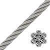 5/32" 7x19 Galvanized Aircraft Cable - Per Foot