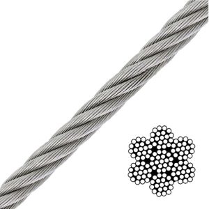 1/4" 7x19 Galvanized Aircraft Cable - Per Foot
