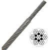 1/8-3/16"x1000' 7x7 Vinyl Coated Galvanized Aircraft Cable - Clear