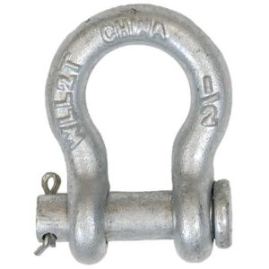 Round Pin Anchor Shackle 3/8" - Hot Dip Galvanized