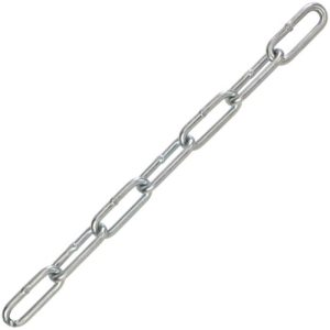 Straight Link Coil Chain Electro Galvanized 2/0 x 125'