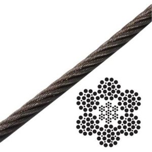 1/2" x 250' 6x25 XIP Steel Core (IWRC) Galvanized Wire Rope - Premium Imported
