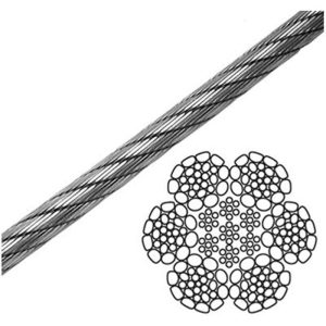 3/8" 6x26 XIP Steel Core (IWRC) Galvanized Super Swage Wire Rope - 5000'