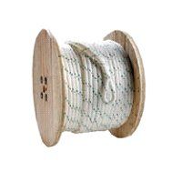 Composite Double Braid Pulling Rope with 2 Eyes 1-1/4" x 1200' - White