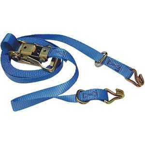 1" x 16' Ratchet Strap with Wire Hooks - 1000 lbs WLL