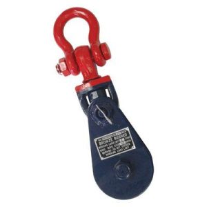 Snatch Block 8 ton 10" with Shackle for 3/4" Wire Rope