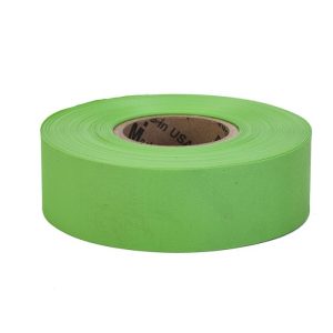 Tundra Heavy Duty Glo Lime Flagging Tape - 1-3/16" x 150'