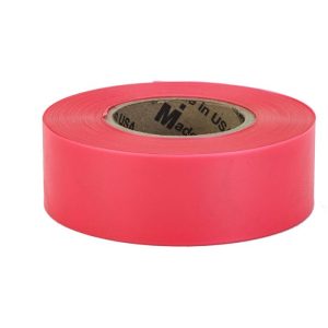 Tundra Heavy Duty Glo Red Flagging Tape - 1-3/16" x 150'