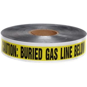 Yellow 'Gas Line' Underground Detectable Tape - 2" x 1000'