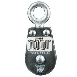 Swivel Eye Wire Rope Block Double 3/16"