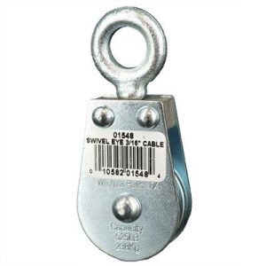 Swivel Eye Wire Rope Block Single 3/16"