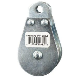 Fixed Eye Wire Rope Block Double 3/16"