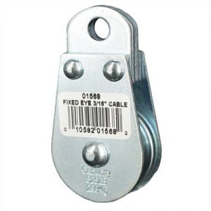 Fixed Eye Wire Rope Block Single 3/16"