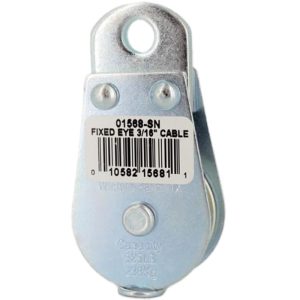 Fixed Eye Wire Rope Block Sgl 3/16"