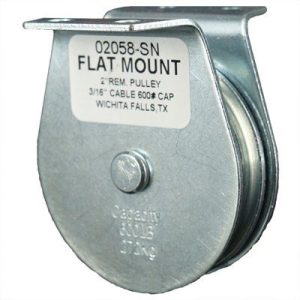 Flat Mount Wire Rope Block Single 3/16"