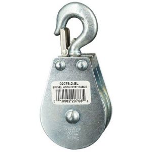 Swivel Hook Wire Rope Block Double 3/16"