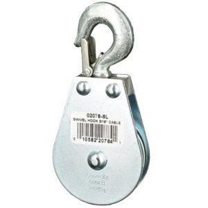 Swivel Hook Wire Rope Block Single 3/16"