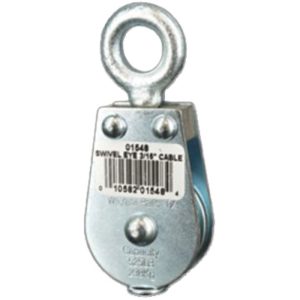 Swivel Eye Wire Rope Block Single 1/4"
