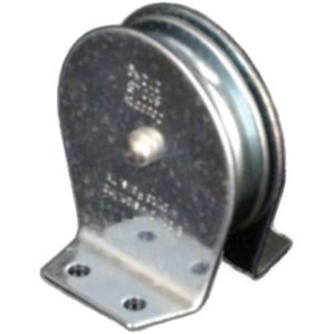 Flat Mount Wire Rope Block Sgl 1/8"