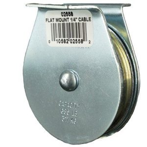 Flat Mount Wire Rope Block Double 1/4"