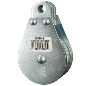 Fixed Eye Wire Rope Block Double 1/4"