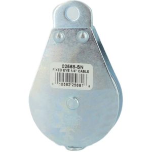 Fixed Eye Wire Rope Block Sgl 1/4"