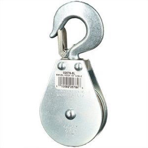 Swivel Hook Wire Rope Block Single 1/4"