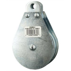 Fixed Eye Wire Rope Block Double 1/4"