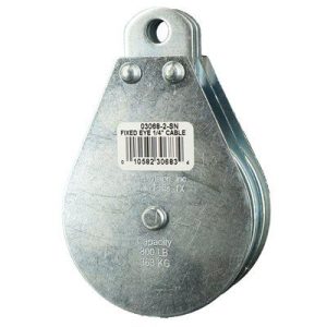Fixed Eye Wire Rope Block Double 1/4"