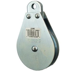 Fixed Eye Wire Rope Block Single 1/4"